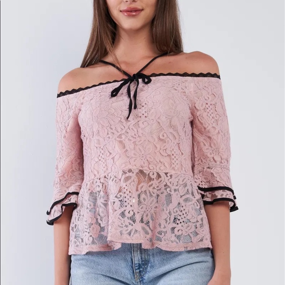 Off The Shoulder Lace Top